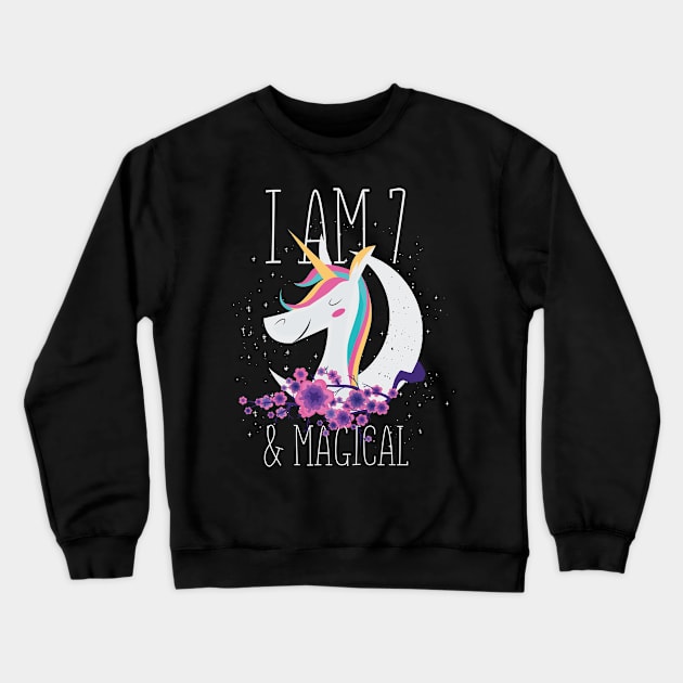 Unicorn Kids Crewneck Sweatshirt by JoeColors